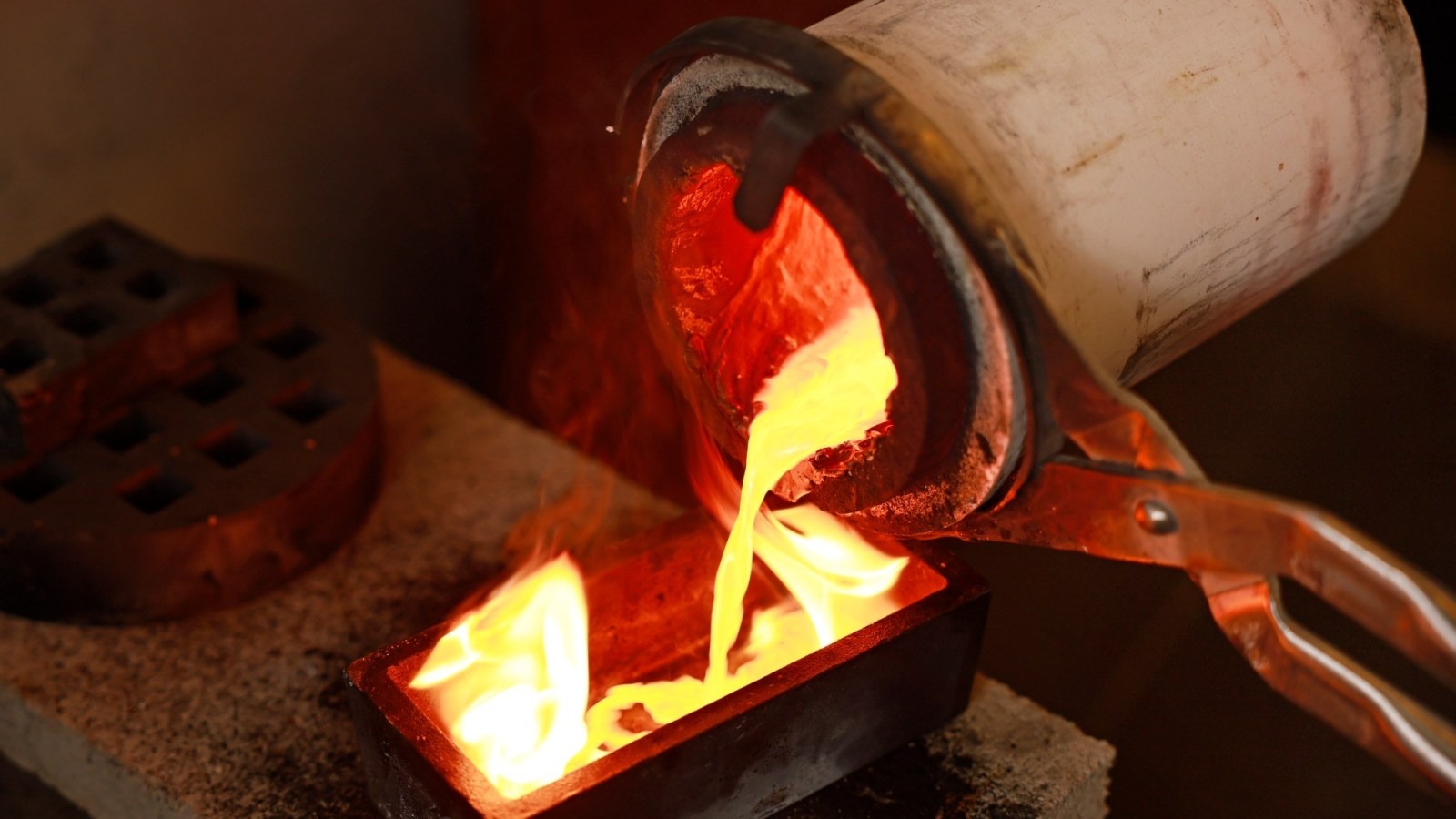 Gold refining process at partner refinery